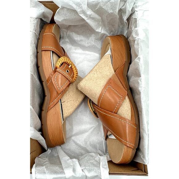 Clark’s Raleigh Bay Sandal Cinnamon Brown Women’s Sandal Wicker Buckle NEW - Picture 2 of 13